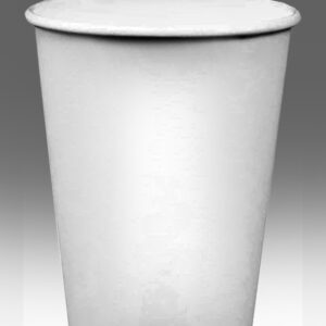 12 oz white paper cup single wall