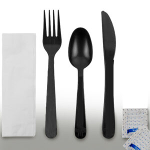 Heavy Weight Black Cutlery Kit