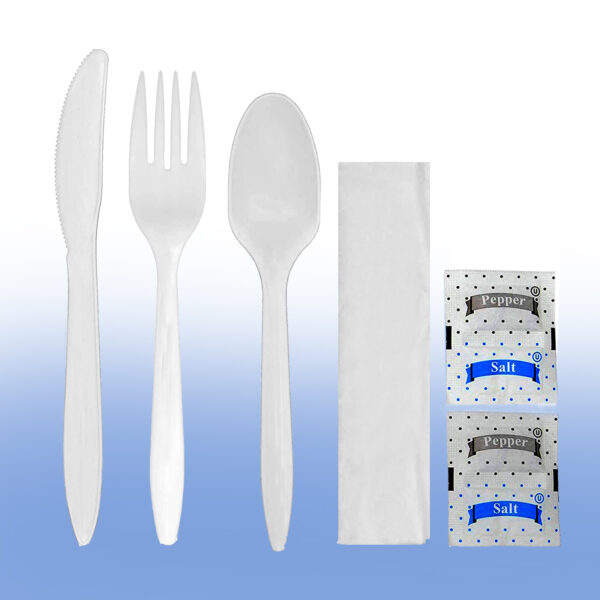 Heavy Weight White Cutlery Kit