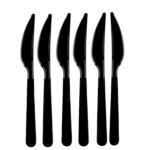 Heavy weight black plastic knife