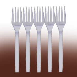 White plastic fork