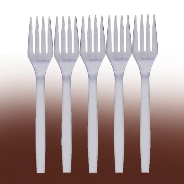 medium weight White plastic fork